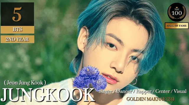 Jungkook, Las 100 caras más hermosas del k-pop 2021