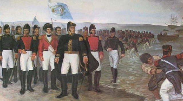 Desembarco de José de San Martín en Paracas. Foto: Educared