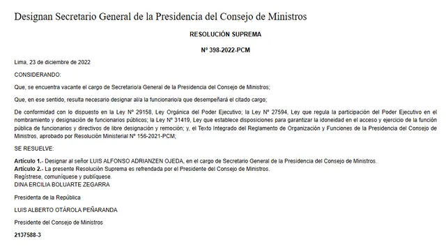 Secretario de la PCM. Foto: captura