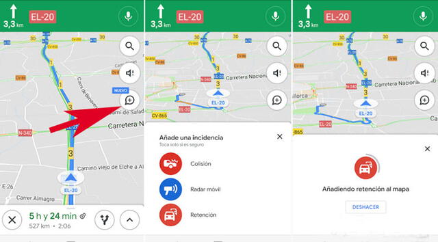 Google Maps: así puedes reportar incidencias de tráfico en la aplicación