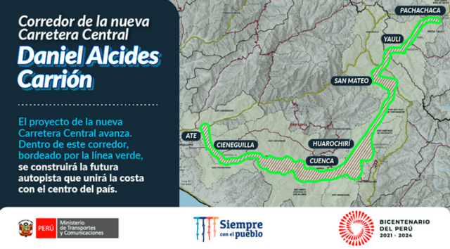 La Nueva Carretera Central tendrá una modalidad de Gobierno a Gobierno. Foto: MTC La Nueva Carretera Central tendrá una modalidad de Gobierno a Gobierno. Foto: MTC