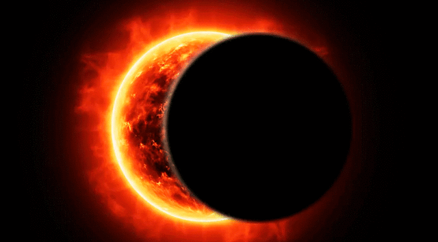 Un eclipse solar ocurre cuando la Luna pasa entre la Tierra y el Sol. Foto: Univisión   