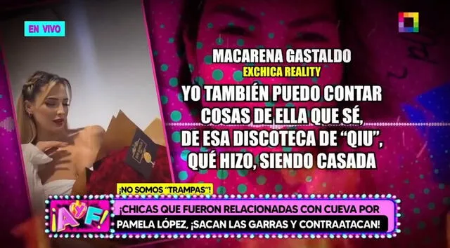  Macarena Gastaldo fue involucrada sentimentalmente con Christian Cueva. Foto: Captura Willax   