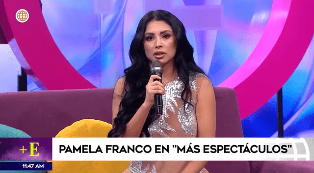  Pamela Franco se pronunció en América Televisión. Foto: América TV    