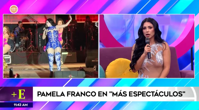  Pamela Franco, exintegrante del grupo musical de cumbia Puro Sentimiento. Foto: América TV   