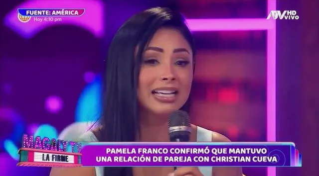  Pamela Franco reveló relación con Christian Cueva. Foto: Captura ATV   