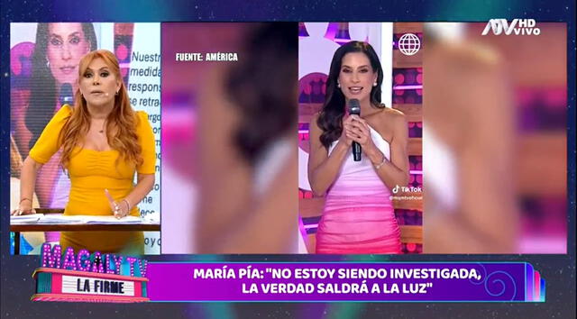  Magaly Medina criticó el reportaje contra María Pía Copello. Foto: Captura ATV   