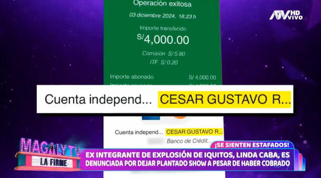  Linda Caba ha sido acusada por unos empresarios en Pucallpa de no haber cumplido un contrato. Foto: Magaly ATV   