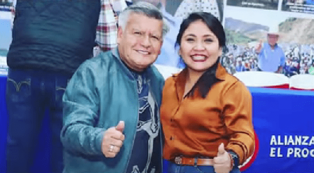 Yessenia Lozano junto a César Acuña. Foto: difusión Yessenia Lozano junto a César Acuña. Foto: difusión