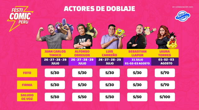 Invitados al Festi Comic Perú 2025. Invitados al Festi Comic Perú 2025.