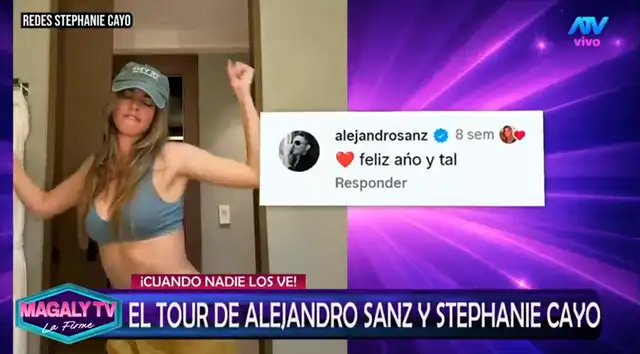  Comentario de Alejandro Sanz en publicación de Stephanie Cayo. Captura: ATV   