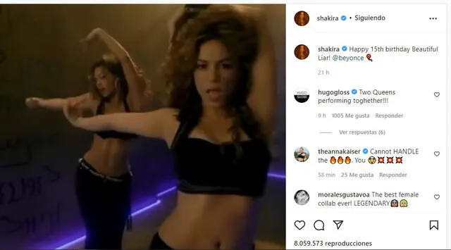 Shakira los celebra los 15 años de Beautiful liar. Foto: Shakira/Instagram
