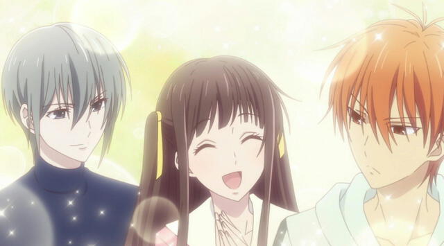 Tohru, Kyo y Yuki del anime Fruits Basket