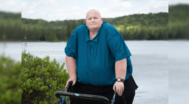 Paul Mason llegó a ser el hombre más gordo del mundo, pesando más de 508 kilos. Foto: Phil Penman