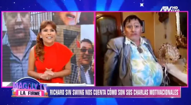 Carlos Álvarez parodió a Richard Swing en programa de Magaly Medina.