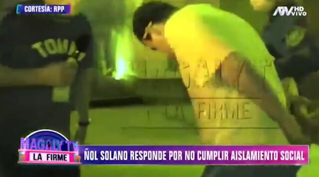 Nolberto Solano y un grupo de amigos fueron detenidos por no respetar toque de queda.