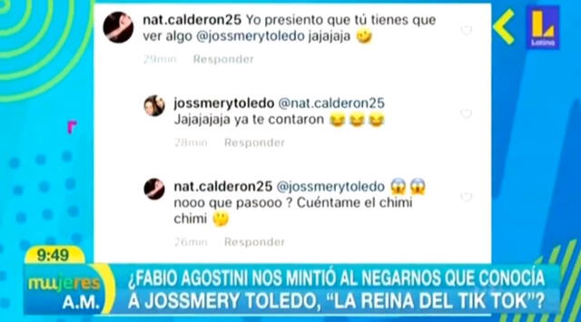 Se presume que Jossmery Toledo pudo ser la manzana de la discordia en la relación de Fabio Agostini con Mayra Goñi.