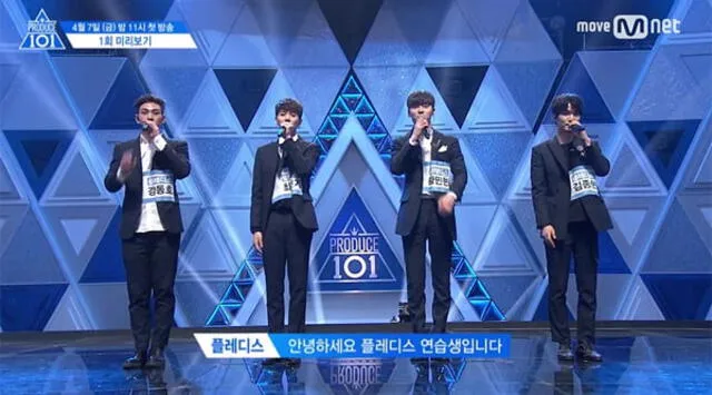 NU'EST: Baekho, Ren, Minhyun y JR participaron en Produce 101. Foto: captura Mnet