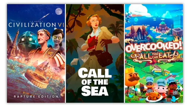 Civilization VI, Call of the sea y Overcooked! All You Can Eat