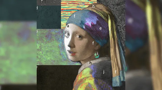 Vista de la investigación científica con técnicas como los rayos X fosforescentes de 'La Joven de la Perla', cuadro de Johannes Vermeer. Foto: EFE
