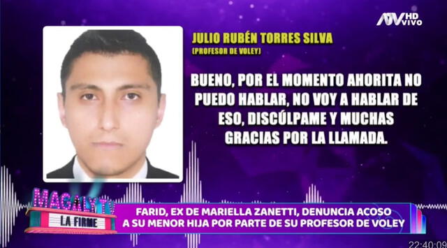 Torres Silva huyó de las acusaciones en su contra y colgó la llamada. Foto: ATV   