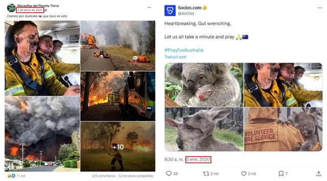 <em>Otros registros antiguos de la escena viral en la red. Foto: captura de Facebook / X</em>   