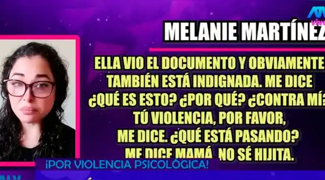 Hija de Domínguez y su reacción ante demanda. Foto: ATV   