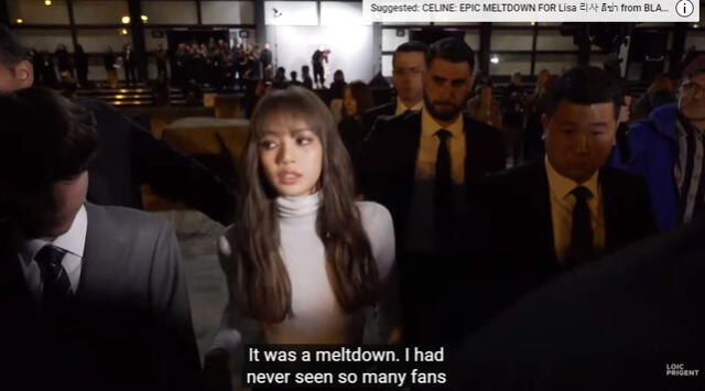 Lisa llega a evento de CELINE. Foto: captura Lisa llega a evento de CELINE. Foto: captura