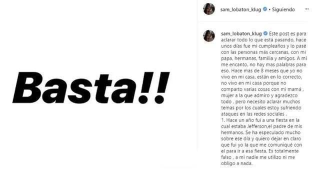 Novio de Samahara Lobatón arremete contra Melissa Klug