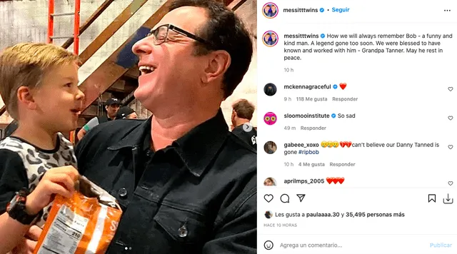 Bob Saget: estrellas de Tres por tres y Fuller House le dan el último adiós al actor