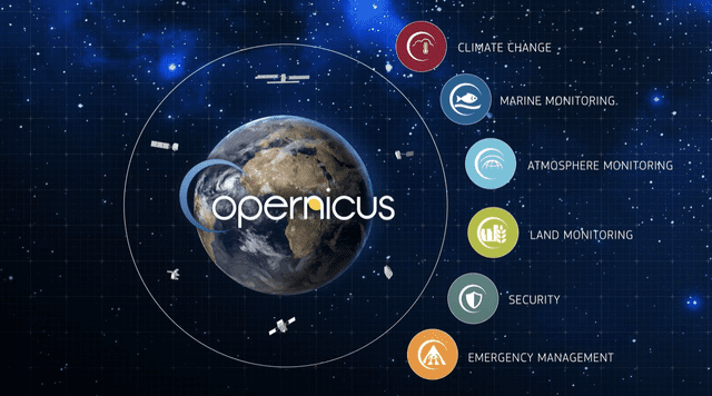 Copernicus utiliza enormes cantidades de datos globales procedentes de satélites y sistemas de medición terrestres, aéreos y marítimos. Foto: página web de Copernicus   