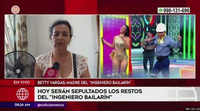  Madre de 'Ingeniero Bailarín' se comunicó con América Noticias. Foto: Captura América TV   