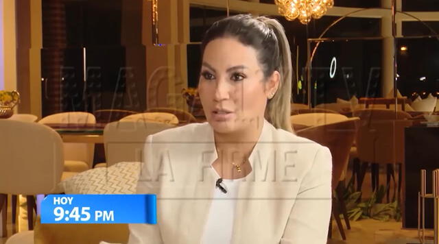 Pamela López habló sobre su relación con Christian Cueva. Foto: ATV   