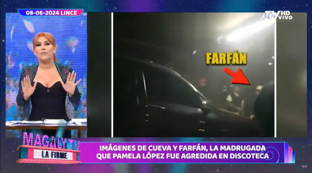  Jefferson Farfán en la discoteca donde Pamela López celebró su cumpleaños. Foto: Captura ATV   