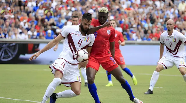 Los goles de Venezuela llegaron por parte de Salomón Rondón (2) y Yeferson Soteldo. Foto: AFP 