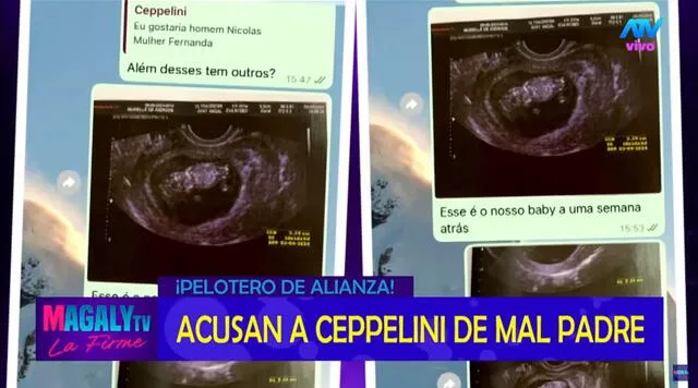 Magaly Medina expuso imágenes. Foto: ATV.   