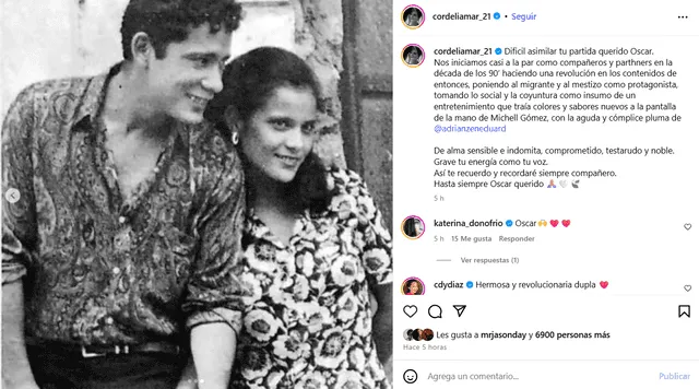 Mensaje de Mónica Sánchez. Foto: IG   