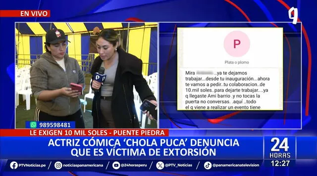 'Chola Puca' denuncia a 'Los injertos del Cono Norte'. 'Chola Puca' denuncia a 'Los injertos del Cono Norte'.
