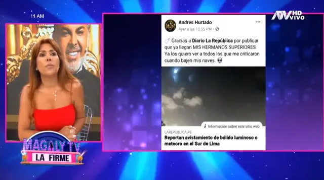 Andrés Hurtado aseguró que 'Hermanos Superores' llegaron en meteoro que impactó en Ica.