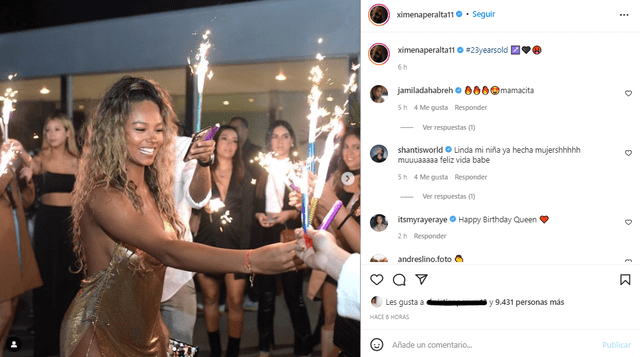 Ximena Peralta cumplió 23 años y lo celebró al lado de sus seres queridos. Foto: Ximena Peralta/Instagram