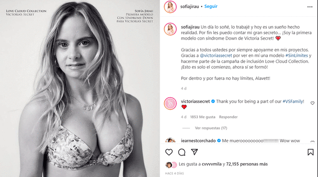 Sofía Jirau primera modelo de Victoria's Secret