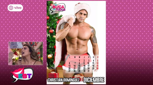 Christian Domínguez en calendario de "En boca de todos"