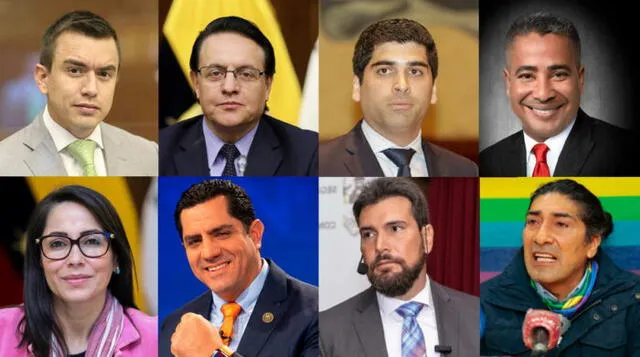  Estos son los candidatos a la presidencia de Ecuador. Foto: KCH FM<br>    