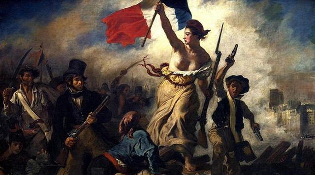 'La Marsellesa' de Francia nació a finales del siglo XVIII. Foto: cuadro de Eugène Delacroix   