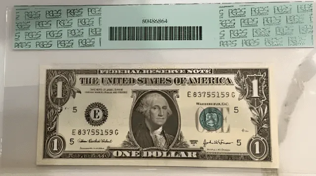  Este billete de 1 dólar puede ser vendido por más de US$400.000. Foto: eBay<br>    