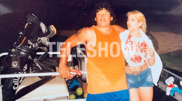  Adonay Frutos y Diego Armando Maradona. Foto: Teleshow    