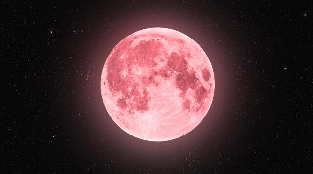 En abril, al fenómeno de Luna llena se le conoce como Luna rosa. Foto: NatGeo   