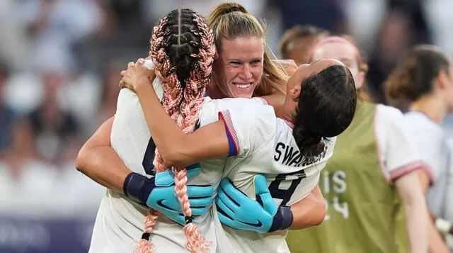  Sophia Smith marcó para las estadounidenses en la prórroga y consiguió llevar a su equipo a la final del los Juegos Olímpicos París 2024. Foto: @USWNT  