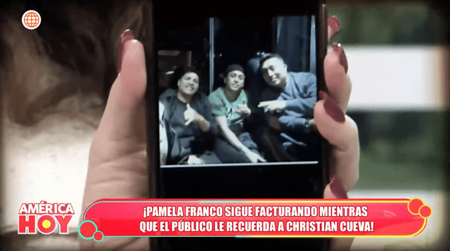 Esta es la foto de evidenciaría cercanía entre Christian Cueva y Pamela Franco. Foto: América TV   