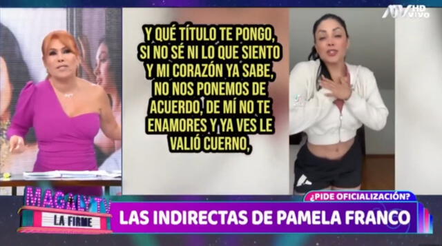  Magaly Medina comentó sobre las posibles indirectas de Pamela Franco. Foto: Magaly TV, la firme   